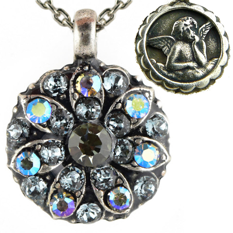 Mariana Guardian Angel Crystal Pendant Necklace 215-3 Blue Green Crystal - ILoveThatGift