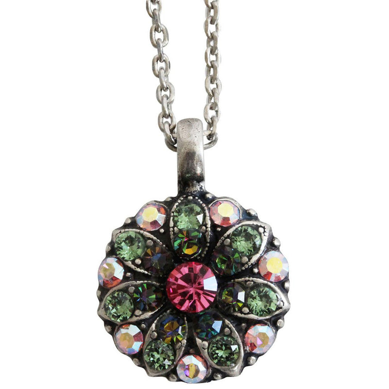 Mariana Guardian Angel Crystal Pendant Necklace 2229 Pink Green AB - ILoveThatGift