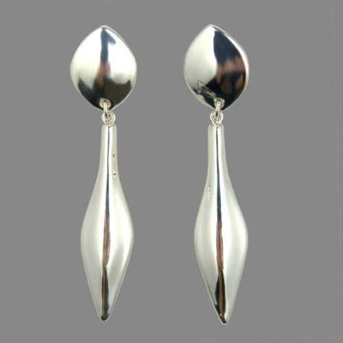 Simon Sebbag Sterling Silver Smooth Long Leaf Post Earrings E2785 - ILoveThatGift