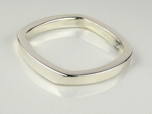 Simon Sebbag Rounded Square Sterling Silver 925 Bangle Bracelet B1237 - ILoveThatGift