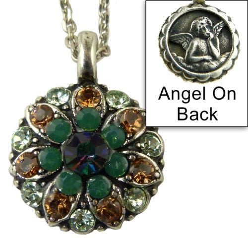 Mariana Guardian Angel Crystal Pendant Silver Necklace 4601 Blue Opal Topaz - ILoveThatGift