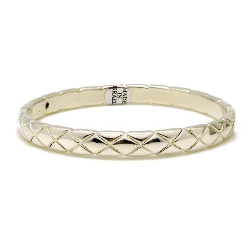 Simon Sebbag Sterling Silver 925 Textured Quilted Bangle Bracelet B1345 - ILoveThatGift
