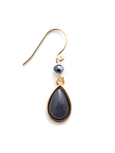Zenzii Teardrop Earrings Blue Black Gold Plated - ILoveThatGift