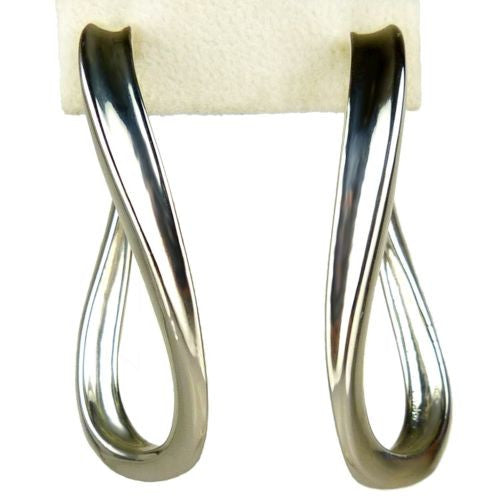 Simon Sebbag Sterling Silver Tapered Twisted Hoop  Earrings E2293 - ILoveThatGift