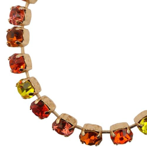 Mariana Handmade Swarovski Crystal Rose Gold Bracelet 4252 10310 Siam Red Yellow - ILoveThatGift