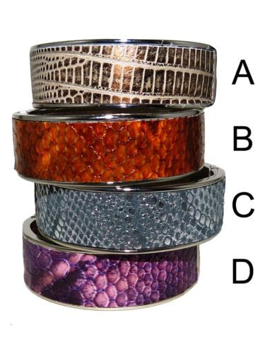 Kemestry Handmade Leather Hinged Cuff Bangle Bracelet Made in USA - ILoveThatGift