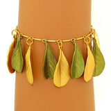 False Indigo Leaf Gold Patinaed Bracelet by Michael Michaud Baptisia 7255 - ILoveThatGift