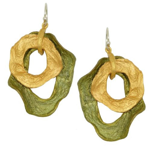 Curly Pod Large Double Dangle Wire Earring by Michael Michaud Nature Silver Seas - ILoveThatGift