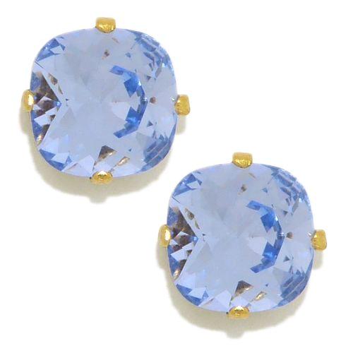 La Vie Parisienne Popesco Swarovski Gold Stud Earrings Provence Lavender LIMITED - ILoveThatGift