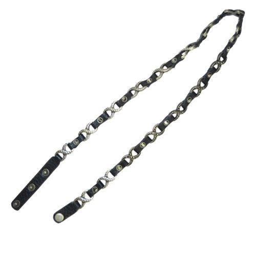 Linked X Leather Wrap Bracelet Black or Navy by Funky Junque - ILoveThatGift