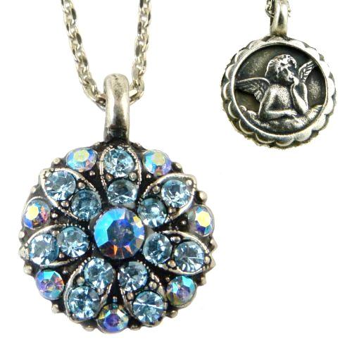 Mariana Guardian Angel Crystal Pendant Necklace 202 Crystal Metallic Blue - ILoveThatGift
