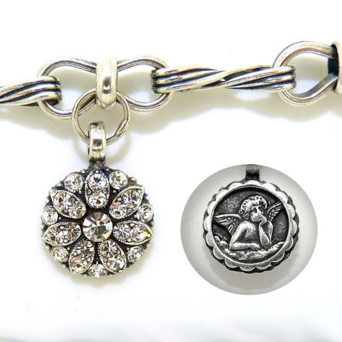 Mariana Swarovski Crystal Guardian Angel Charm Silver Bracelet 4026/3 001001 Cle - ILoveThatGift
