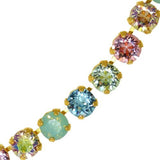 Handmade Swarovski Crystal Gold Necklace Pink Pacific Opal - ILoveThatGift