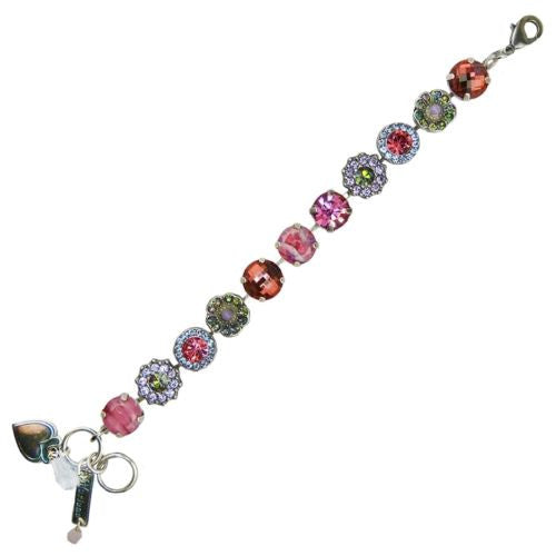 Mariana Handmade Swarovski Silver Bracelet 4084 1027 Fuchsia Hyacinth Aquamarine - ILoveThatGift