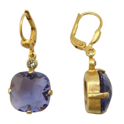 La Vie Parisienne Earrings Swarovski Crystal Popesco 6556G Tanzanite - ILoveThatGift