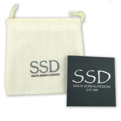 Simon Sebbag Sterling Silver Rectangle Diagonal Ribbon Clip Earrings E2873 - ILoveThatGift