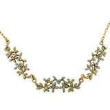 La Vie Parisienne Gold Swarovski Crystal Leaf Pacific Opal Branch Necklace 1580G - ILoveThatGift