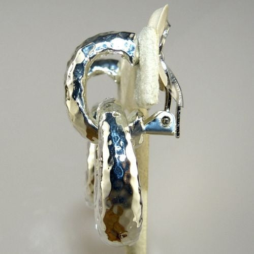 Simon Sebbag Hammered Sterling Silver 925 Door Knocker Clip On Earrings 2-in-1 - ILoveThatGift