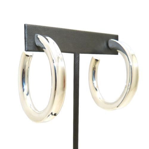 Simon Sebbag Sterling Silver 925 Large Concave Hoop Earring E2536 - ILoveThatGift