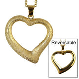 Charles Garnier 18KT Gold over Silver Large Open Heart Necklace Wear 2 ways - ILoveThatGift