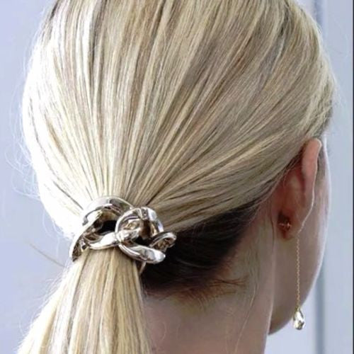 Ficcare Chunky Chain Resin Pony Holder Gold - ILoveThatGift