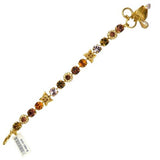 Mariana Handmade Swarovski Gold Bracelet 4063 1018 Butterfly Flower Mocca Topaz - ILoveThatGift