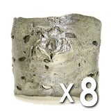 Michael Michaud Antique Pewter Birch Bark Napkin Rings for 8 - ILoveThatGift