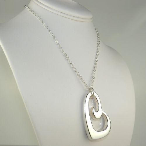 Simon Sebbag Sterling Silver Heart Pendant Necklace on 18" SS Chain - ILoveThatGift