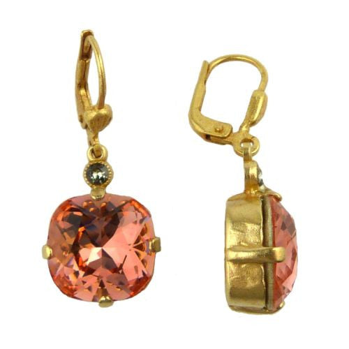La Vie Parisienne Earrings Swarovski Crystal Popesco 6556G Peach - ILoveThatGift
