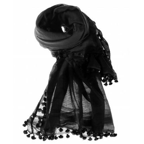 Matta NY Dupatta Shawl Scarf Black Large 100 x 200 cm - ILoveThatGift