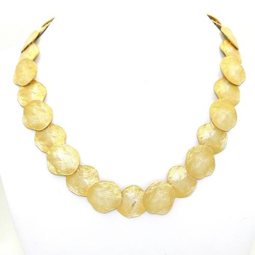 Petite La Mer 24 kt Gold Contour Sea Shell Necklace by Michael Michaud 9113 - ILoveThatGift
