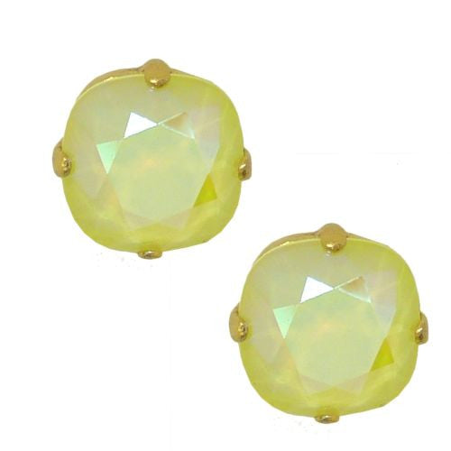 La Vie Parisienne Popesco Swarovski Gold Stud Earrings Yellow Lemonade  6556PG - ILoveThatGift