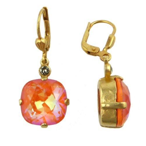 La Vie Parisienne Earrings Swarovski Crystal Popesco 6556G Tangerine - ILoveThatGift