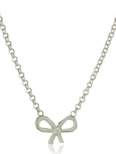 Dogeared Whispers Bow Necklace 18" Sterling Silver - ILoveThatGift