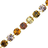 Mariana Handmade Swarovski Crystal Gold Bracelet 4252 1018 Mocca Topaz Tabac - ILoveThatGift