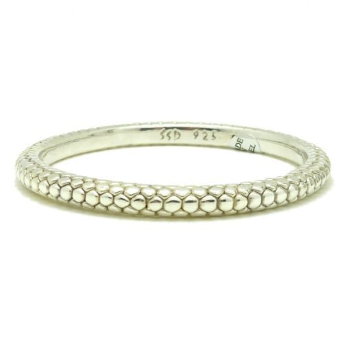 Simon Sebbag Sterling Silver 925 Textured Pebble Bangle Bracelet B1347 - ILoveThatGift