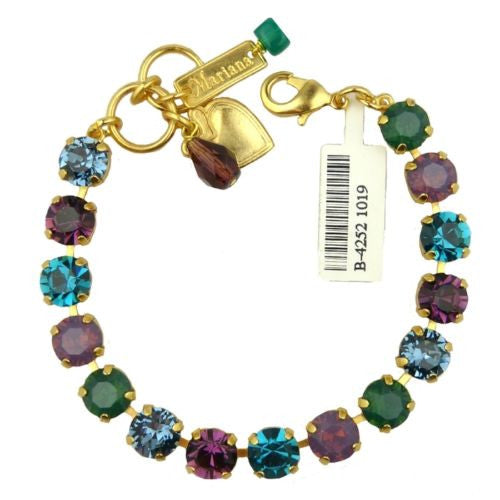 Mariana Handmade Swarovski Crystal Gold Bracelet 4252 1019 Blue Purple Pink - ILoveThatGift