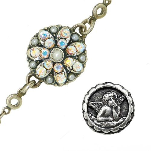 Mariana Swarovski Crystal Guardian Angel Charm Silver Bracelet 4212/2 M48001 - ILoveThatGift