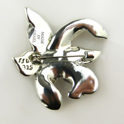 Simon Sebbag Sterling Silver Orchid Pin or Pendant SP1136 - ILoveThatGift