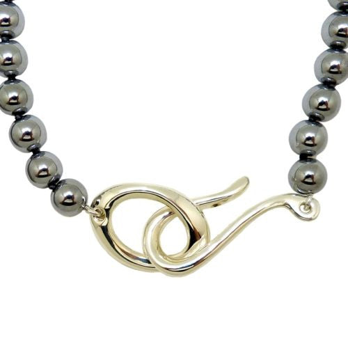 Simon Sebbag Sterling Silver Hook Round Hematite Bead Necklace - ILoveThatGift