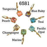 La Vie Parisienne Earrings Gold Swarovski Crystal Dangle Popesco 6581G Tanzanite - ILoveThatGift