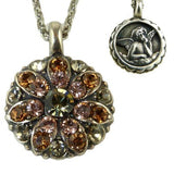 Mariana Guardian Angel Crystal Pendant Necklace 3191 Hematite Topaz