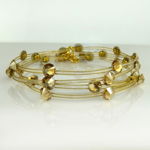 Seasonal Whispers Bangles Set of 4 in Gold Gold Swarovski Crystals 3864 - ILoveThatGift