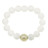 Simon Sebbag Stretch Faceted White Opal Bracelet Sterling Silver 925 Bead B101FW - ILoveThatGift