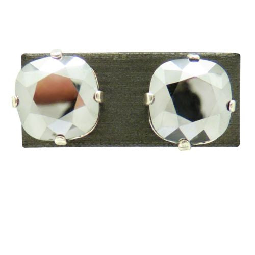 La Vie Parisienne Popesco Swarovski Silver Stud Earrings Chrome LIMITED EDITION - ILoveThatGift