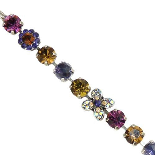 Mariana Handmade Swarovski Silver Bracelet 4068/1 1030 Topaz Amethyst Crystal AB - ILoveThatGift