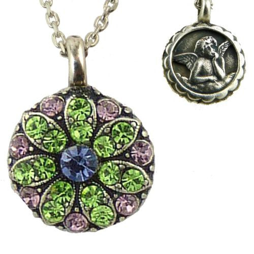 Mariana Guardian Angel Crystal Pendant Necklace 88 Purple Green Pink - ILoveThatGift