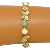 Mariana Handmade Swarovski Gold Bracelet Butterfly 23439 Seaside Opal Peach - ILoveThatGift