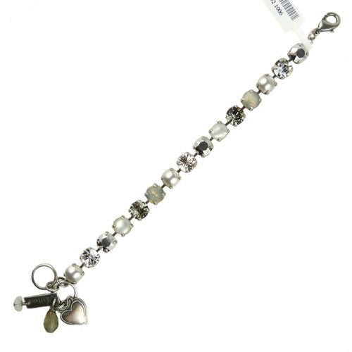 Mariana Handmade Swarovski Crystal Silver Bracelet  4252 1006 Pearl Opal Clear - ILoveThatGift