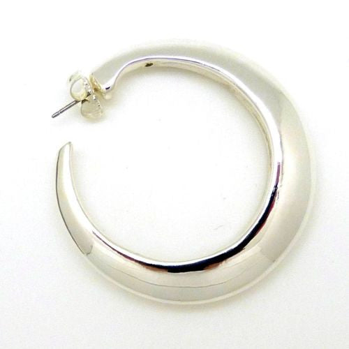 Simon Sebbag Sterling Silver Large Hoop Earring E2869 Tapered - ILoveThatGift
